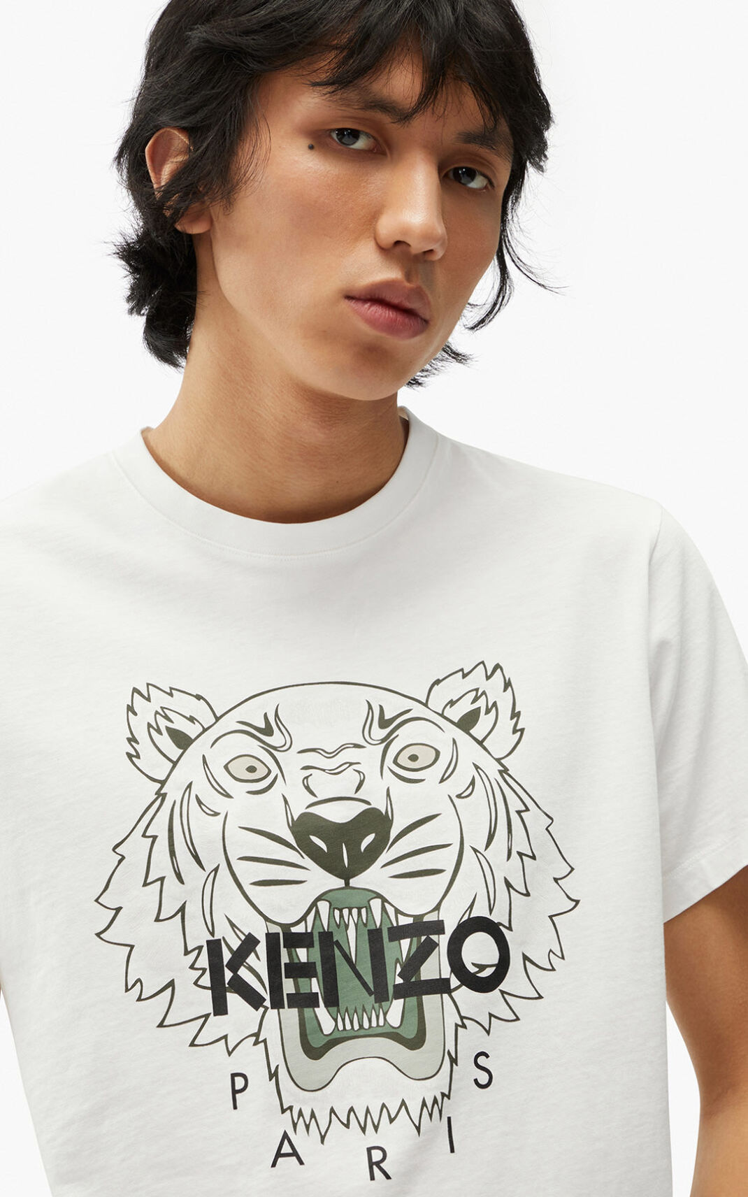 Kenzo Tiger Tişört Erkek Beyaz | 2087-ZRTYC